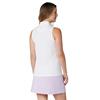 Callaway Ladies Sleeveless Rib Play Zip Mock Polo Shirt White (123)