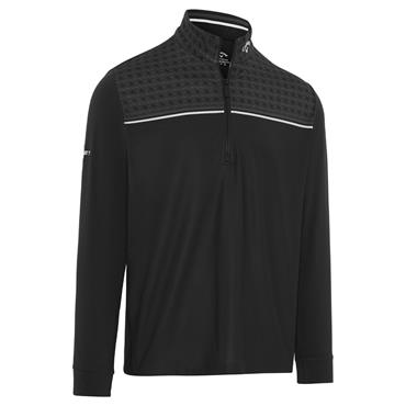 Callaway Gents Odyssey Printed Block ¼ Zip Caviar (002)