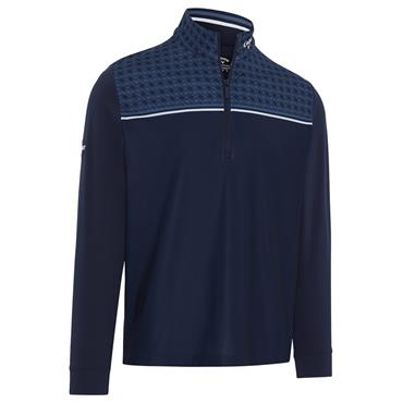 Callaway Gents Odyssey Printed Block ¼ Zip Peacoat (410)