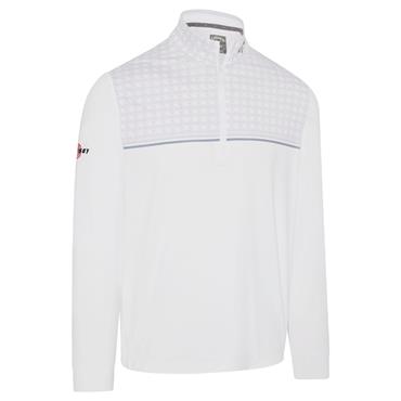 Callaway Gents Odyssey Printed Block ¼ Zip Bright White (100)