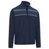 Callaway Gents Block Printed Chev Textured ¼ Zip Pullover Peacoat (410)