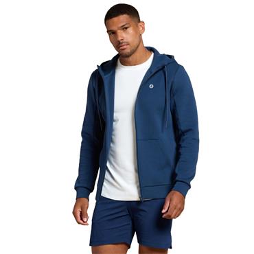 Gym+Coffee Gents Relentless Zip Hoodie Petrol Blue