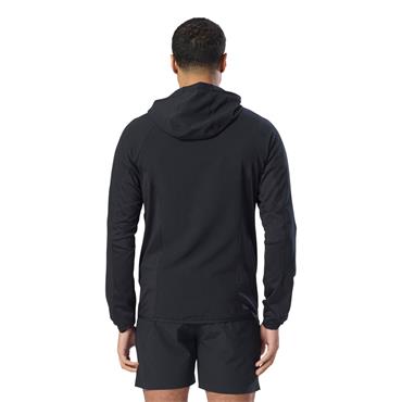 Gym+Coffee Gents GPC Train Hooded Midlayer Black with Blue Trims
