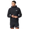 Gym+Coffee Gents GPC Train Hooded Midlayer Black with Blue Trims
