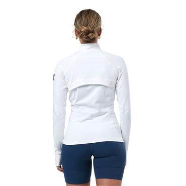 Gym+Coffee Ladies Relentless Full Zip Ultra White