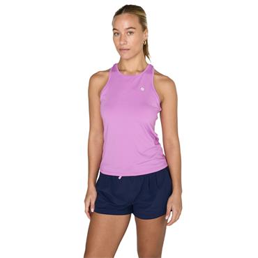 Gym+Coffee Ladies Relentless Racer Back Vest Neon Pink