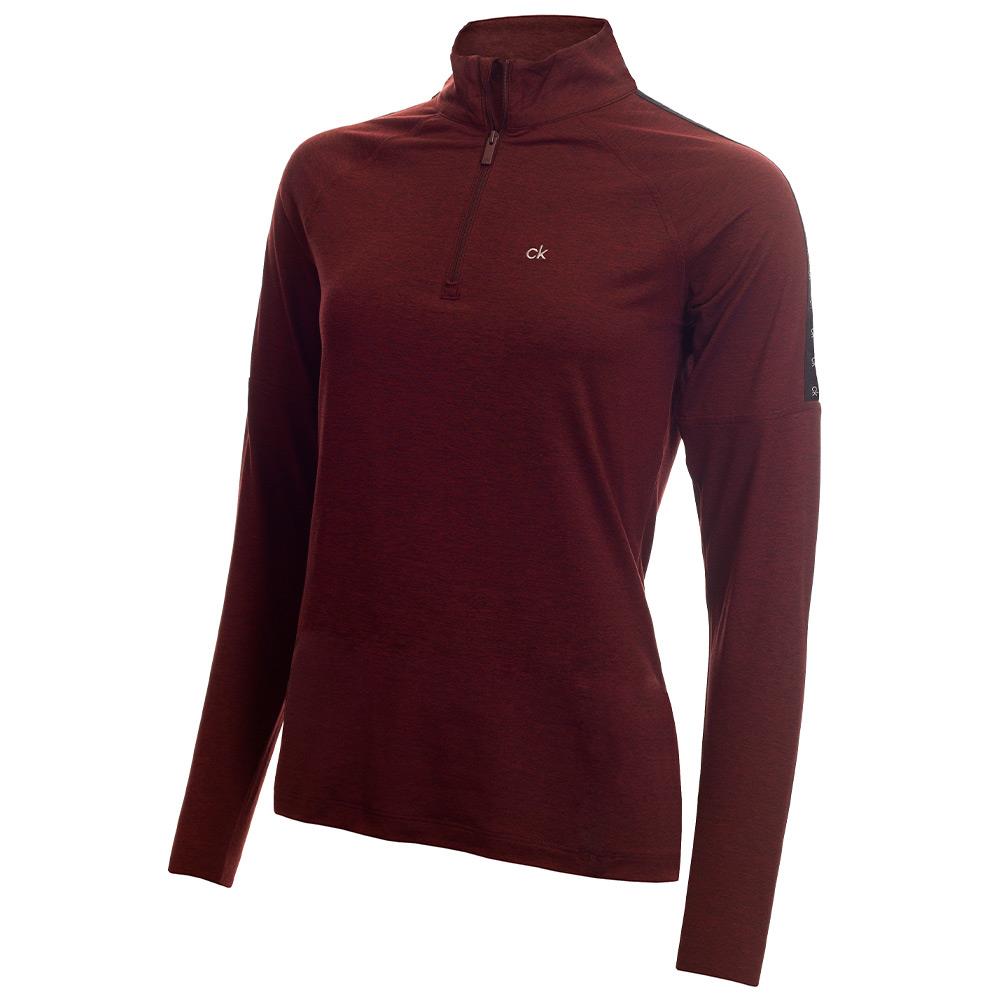 Calvin Klein Golf Ladies Kahn Zip Neck Top Blackberry Golf Store