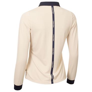Calvin Klein Golf Ladies Mila Long Sleeve Polo Shirt Tapioca