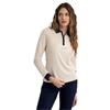Calvin Klein Golf Ladies Mila Long Sleeve Polo Shirt Tapioca