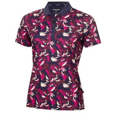 Calvin Klein Golf Ladies Polo Shirt Brushtroke Print