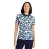 Calvin Klein Golf Ladies Alba Printed Polo Shirt Buttercream - Dark Denim