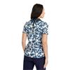 Calvin Klein Golf Ladies Alba Printed Polo Shirt Buttercream - Dark Denim