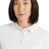 Calvin Klein Golf Ladies Aster Mini Stripe Long Sleeve Polo Shirt Pebble Grey