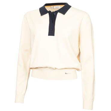 Calvin Klein Golf Ladies Olwyn Polo Sweater Buttercream
