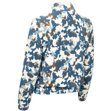 Calvin Klein Golf Ladies Celyn Printed  ½ Zip Fleece Buttercream - Dark Denim