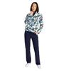 Calvin Klein Golf Ladies Celyn Printed  ½ Zip Fleece Buttercream - Dark Denim
