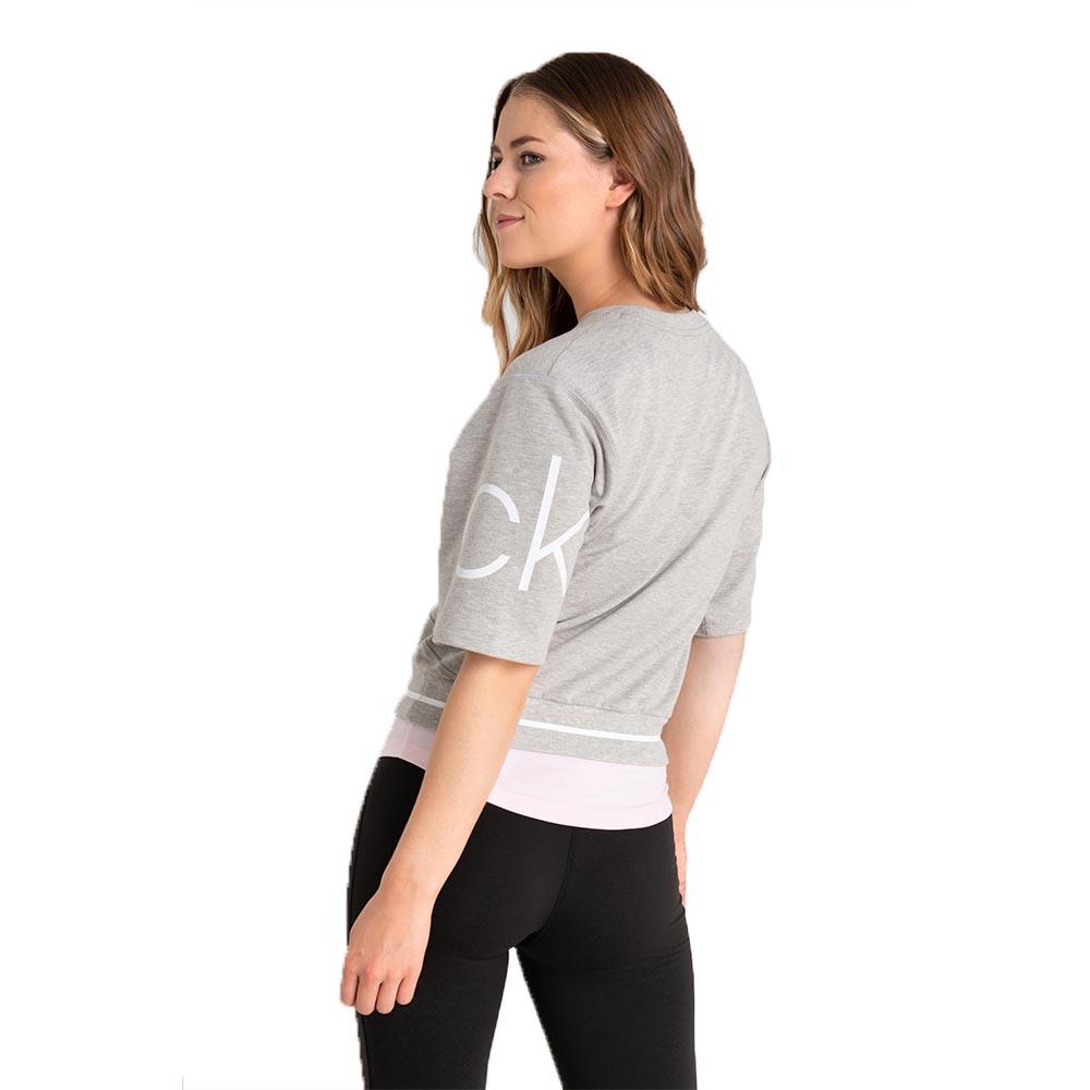 Calvin Klein Golf Ladies Chill Cropped Sweat Top Grey Marl