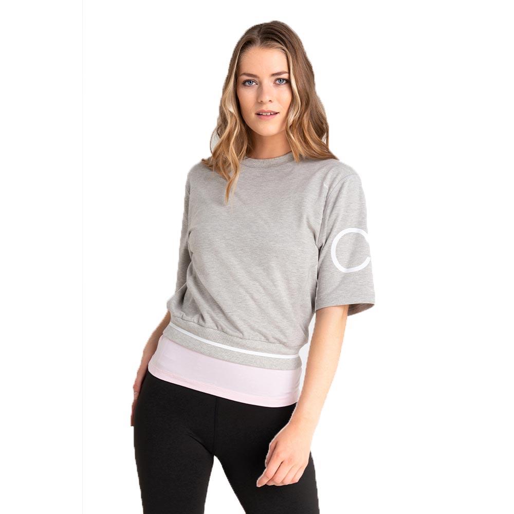 Calvin Klein Golf Ladies Chill Cropped Sweat Top Grey Marl