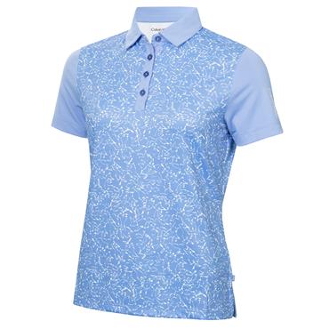 Calvin Klein Golf Ladies Harmony Printed Polo Shirt Cornflower Blue