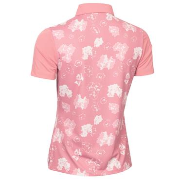Calvin Klein Golf Ladies Harmony Printed Polo Shirt Powder Pink