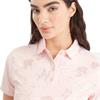 Calvin Klein Golf Ladies Harmony Printed Polo Shirt Shell Pink