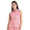 Calvin Klein Golf Ladies Harmony Printed Sleeveless Polo Shirt Powder Pink