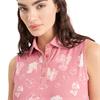 Calvin Klein Golf Ladies Harmony Printed Sleeveless Polo Shirt Powder Pink