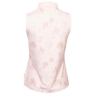 Calvin Klein Golf Ladies Harmony Printed Sleeveless Polo Shirt Shell Pink