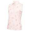 Calvin Klein Golf Ladies Harmony Printed Sleeveless Polo Shirt Shell Pink