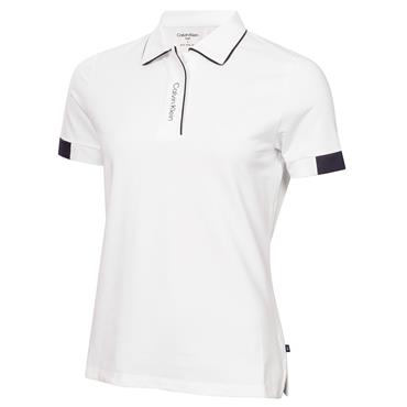 Calvin Klein Golf Ladies Destin Short Sleeve Polo Shirt White