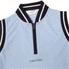 Calvin Klein Golf Ladies Camilla Printed Sleeveless Polo Shirt Blue Bell