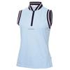 Calvin Klein Golf Ladies Camilla Printed Sleeveless Polo Shirt Blue Bell