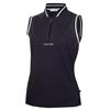 Calvin Klein Golf Ladies Camilla Printed Sleeveless Polo Shirt Navy