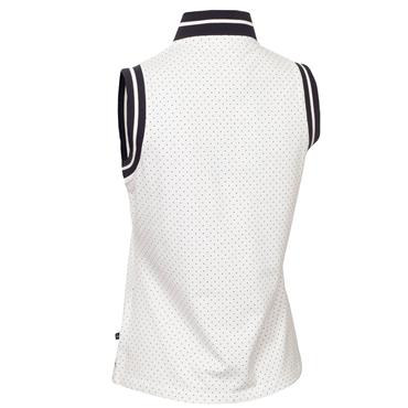 Calvin Klein Golf Ladies Camilla Printed Sleeveless Polo Shirt White