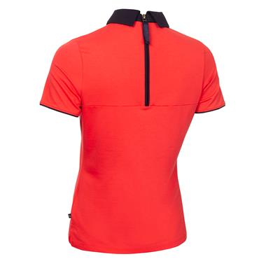 Calvin Klein Golf Ladies Brooke Short Sleeve Polo Shirt Coral Red