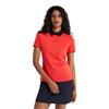 Calvin Klein Golf Ladies Brooke Short Sleeve Polo Shirt Coral Red