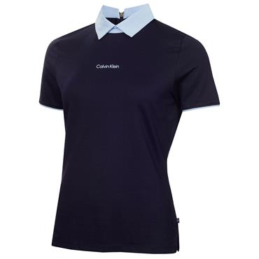 Calvin Klein Golf Ladies Brooke Short Sleeve Polo Shirt Navy