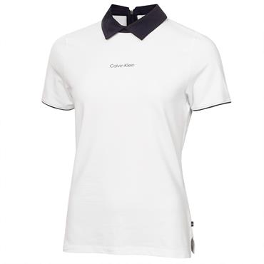 Calvin Klein Golf Ladies Brooke Short Sleeve Polo Shirt White