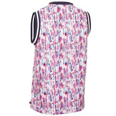 Calvin Klein Golf Ladies Leia Sleeveless Polo Shirt Glitch Print