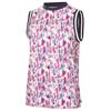 Calvin Klein Golf Ladies Leia Sleeveless Polo Shirt Glitch Print