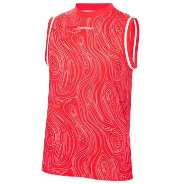 Calvin Klein Golf Ladies Leia Sleeveless Polo Shirt Marble Print