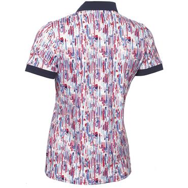 Calvin Klein Golf Ladies Glinda Printed Short Sleeve Polo Shirt Glitch Print