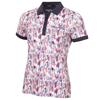 Calvin Klein Golf Ladies Glinda Printed Short Sleeve Polo Shirt Glitch Print