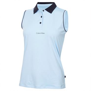 Calvin Klein Golf Ladies Manelle Sleeveless Polo Shirt Blue Bell