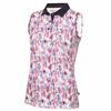 Calvin Klein Golf Ladies Manelle Sleeveless Polo Shirt Glitch Print 