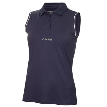 Calvin Klein Golf Ladies Manelle Sleeveless Polo Shirt Navy