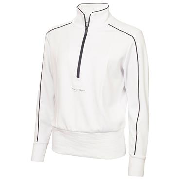Calvin Klein Golf Ladies Quinta ¼ Zip Top White