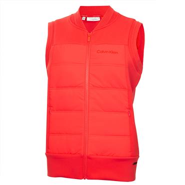 Calvin Klein Golf Ladies Hadleigh Hybrid Gilet Coral Red
