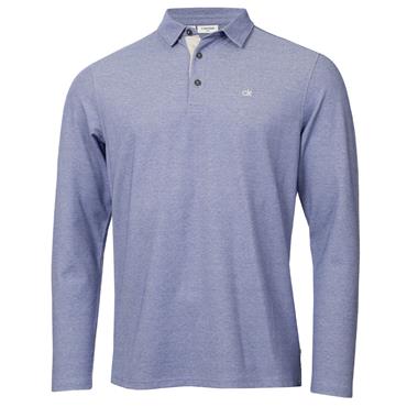Calvin Klein Golf Gents Bayard Long Sleeve Polo Shirt French Blue