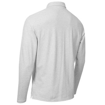 Calvin Klein Golf Gents Bayard Long Sleeve Polo Shirt Silver Marl